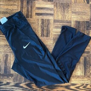 Nike Black Leggings with White Swoosh
